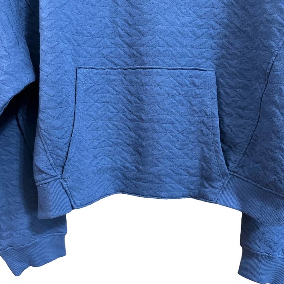 NWT, All In Motion Women’s Sz Med Blue Comfy Patterned Sweatshirt Kangaroo Pouch - Picture 5 of 13